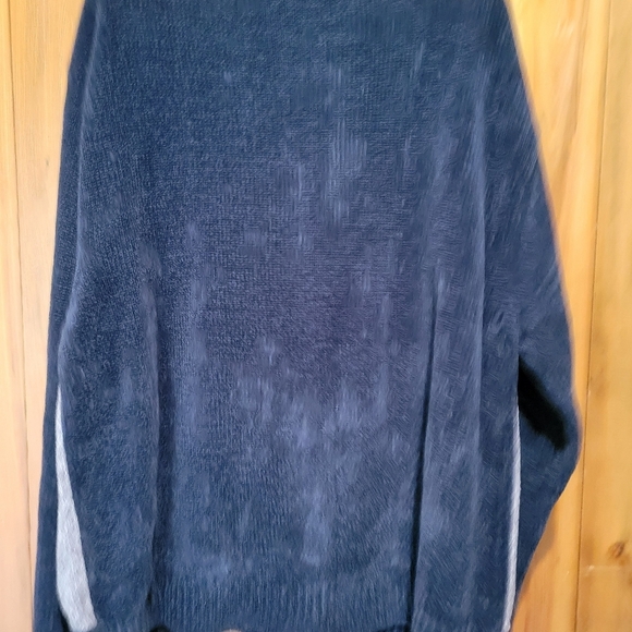 Staghill VTG Men's Striped Sweater - Blue and Gray - Picture 3 of 12